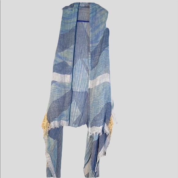 Cute sleeveless fringe cardigan OSFA - Picture 1 of 8